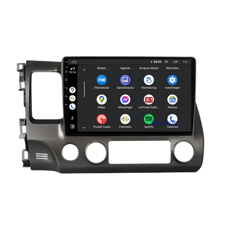 Honda Civic CarPlay autoradio | 2007 t/m 2011 | Denago DNG-A51 | 10 inch | Android 13 | Draadloos CarPlay & Android Auto-7
