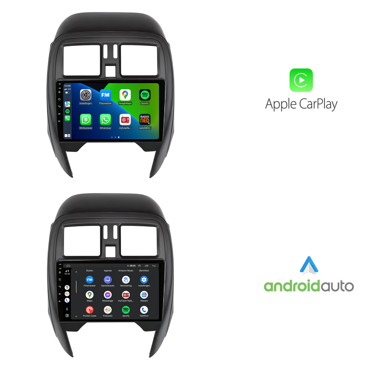 Nissan Micra | Android 13 | Autoradio | 2013 t/m 2017 | Carplay & Android Auto-2