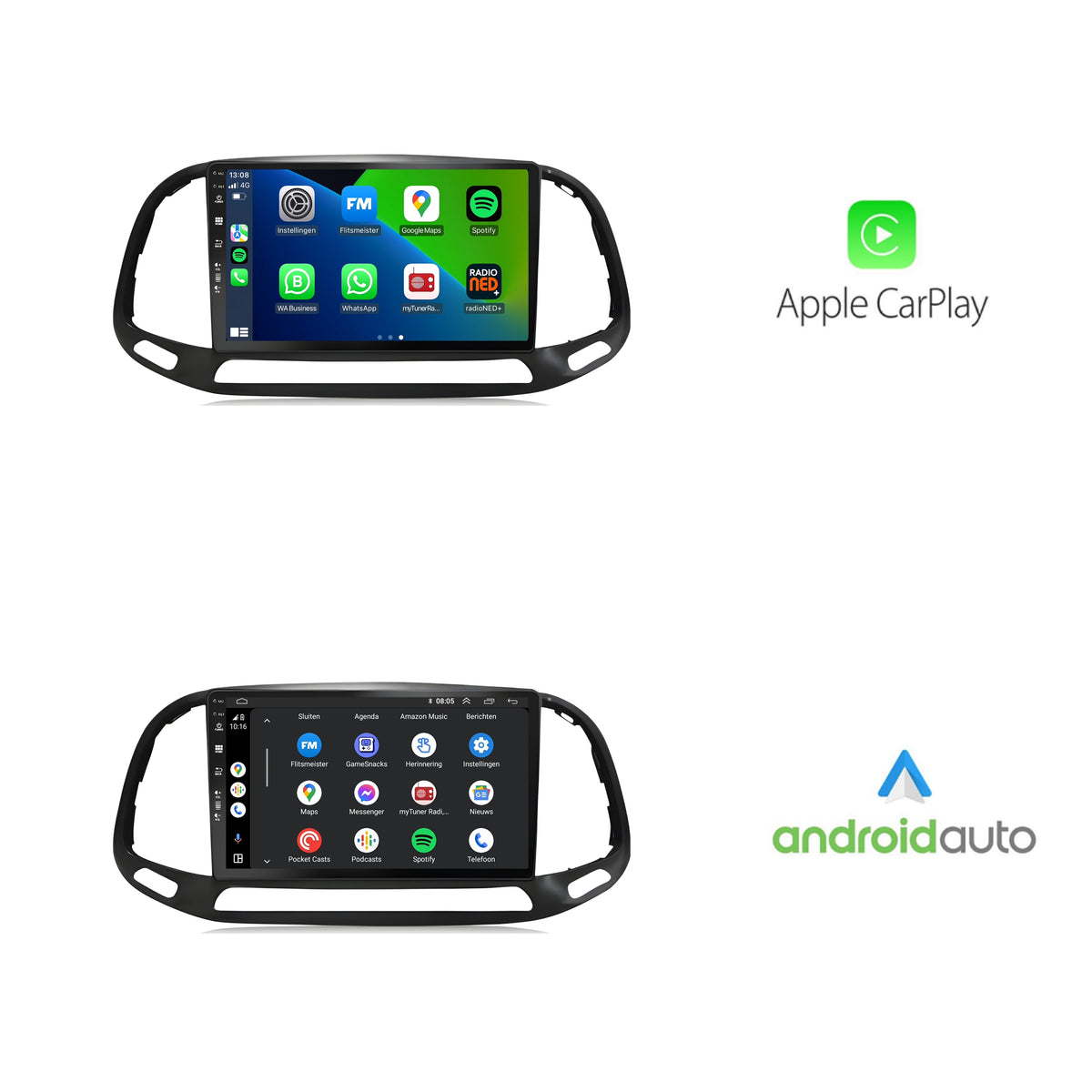 Fiat Doblo | Android 13 | Autoradio | 2015 t/m 2021 | CarPlay & Android Auto-2