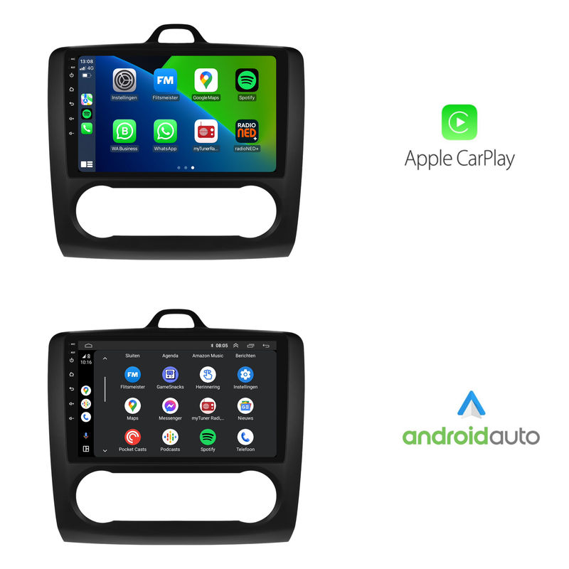 Ford Focus | Android 13 | Autoradio | 2004 t/m 2011 | CarPlay & Android Auto-2