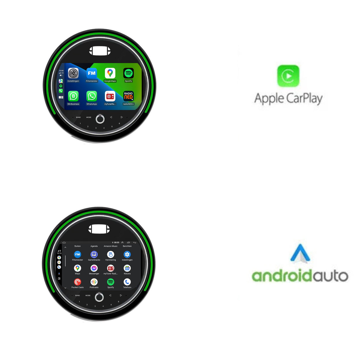 Mini Cooper F55/F56/Clubman CarPlay & Android Auto autoradio | 2014 t/m 2020 | Android 15 | Davilon-6
