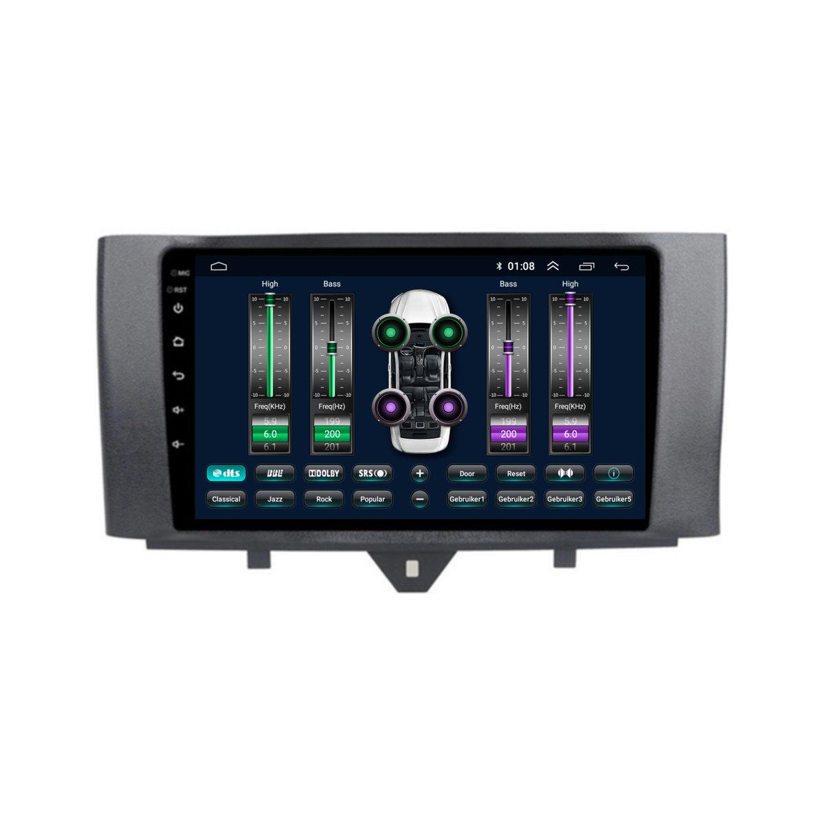 Smart Fortwo | Android 13 | Autoradio | 2011 t/m 2015 | Carplay & Android Auto-9