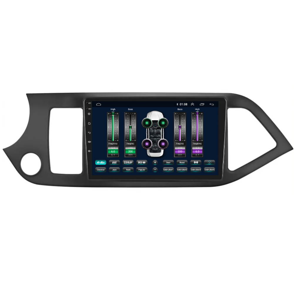 Kia Picanto Android 13 autoradio CarPlay Android Auto 2011-2016-5