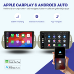 Fiat 500 CarPlay autoradio Beige | 2007 t/m 2015 | Denago DNG-A54 | 9 inch | Android 13 | Draadloos CarPlay & Android Auto