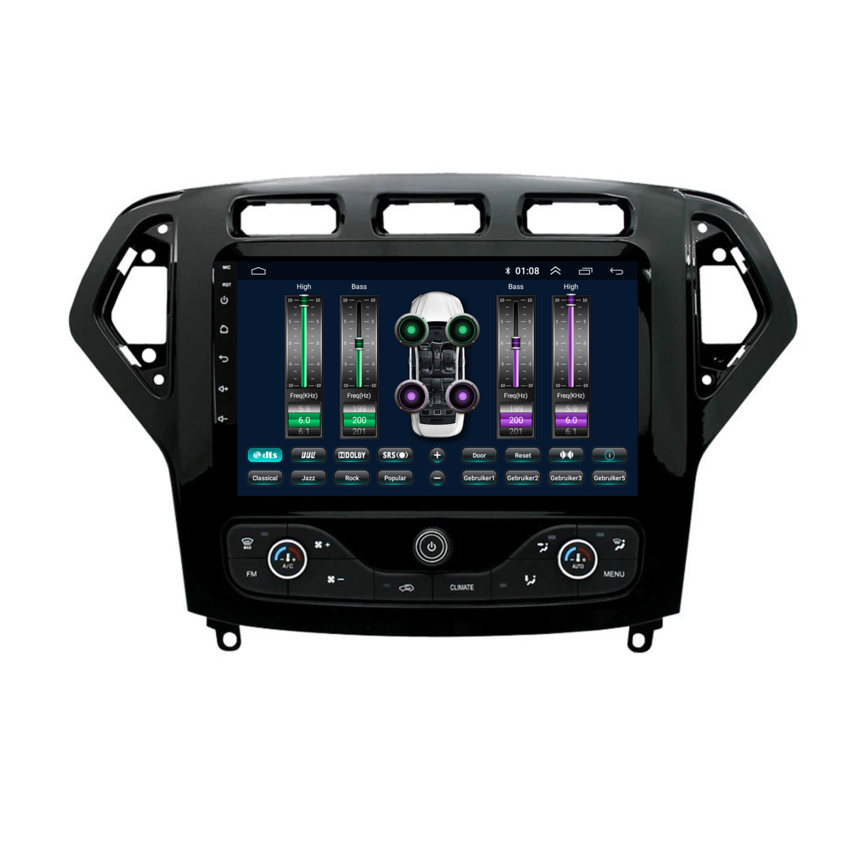Ford Mondeo CarPlay & Android Auto autoradio | 2007 t/m 2014 | Android 15 | Davilon | Inclusief frame met airco-module-10