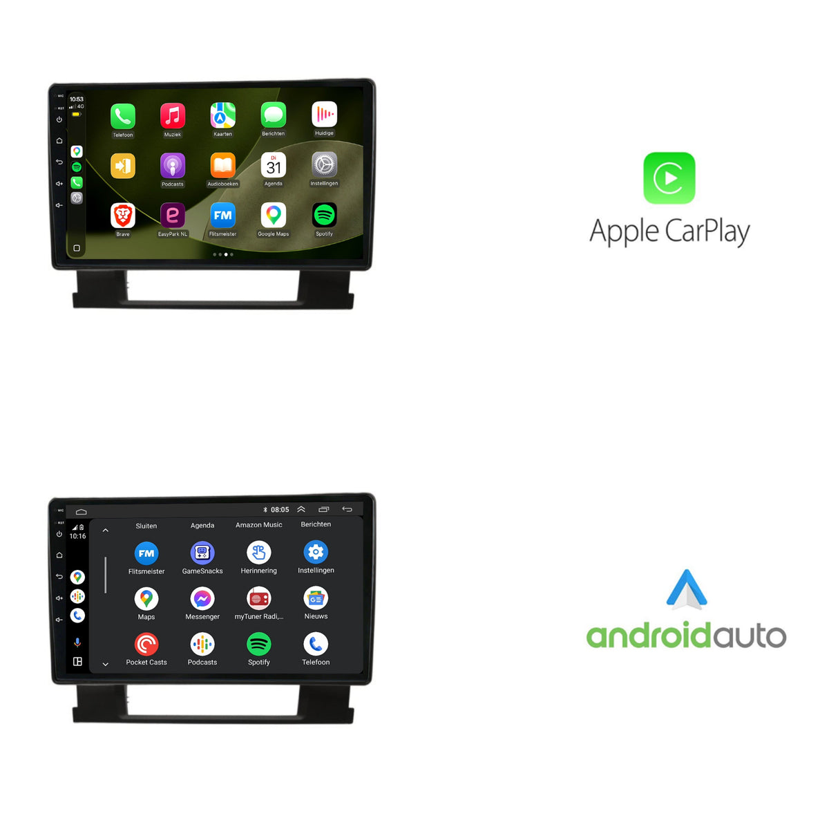 Opel Astra J CarPlay & Android Auto autoradio | 2009 t/m 2016 | Android 15 | Davilon | Zwart-2