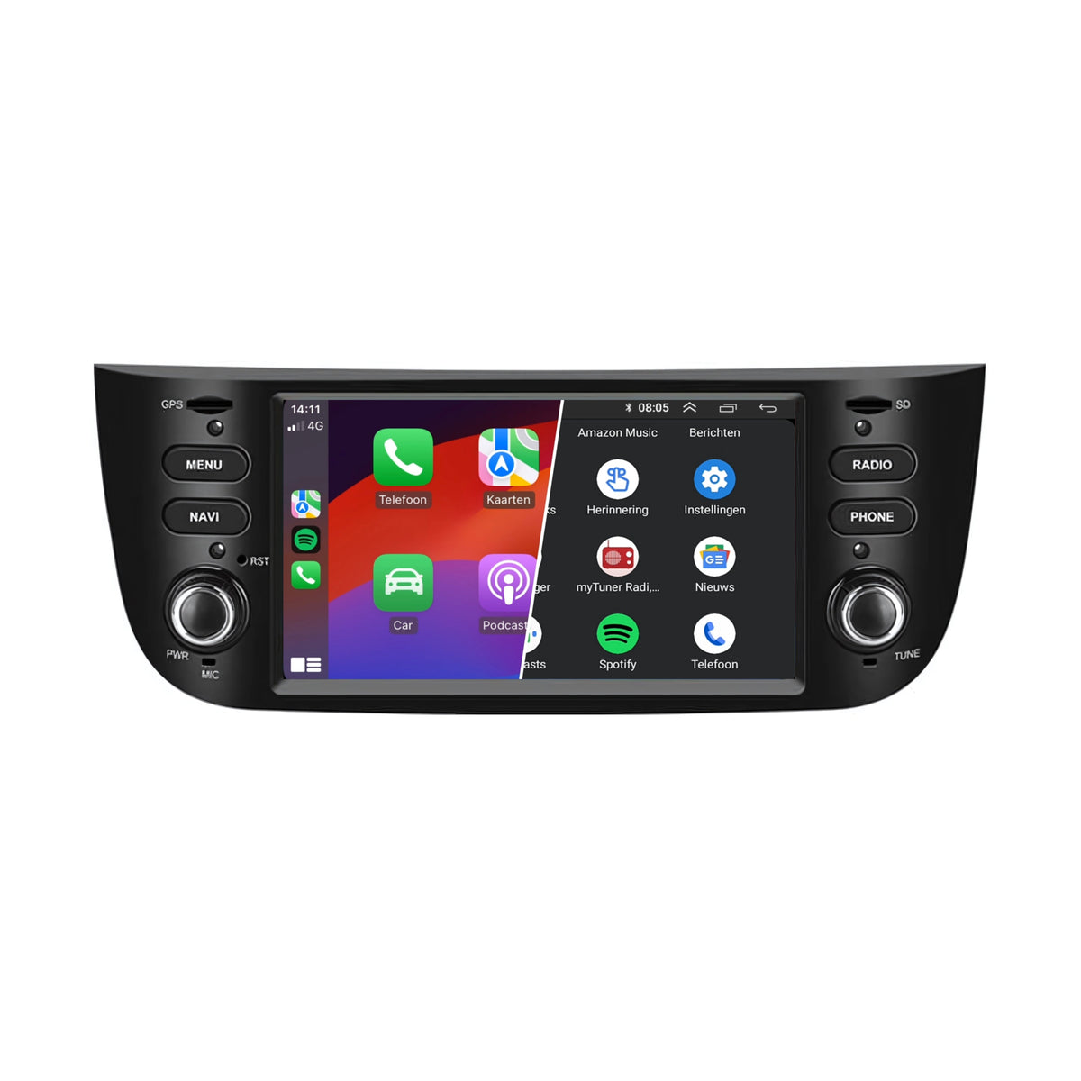 Fiat Punto Linea Autoradio | CarPlay | Android 13 | 2+64GB-1