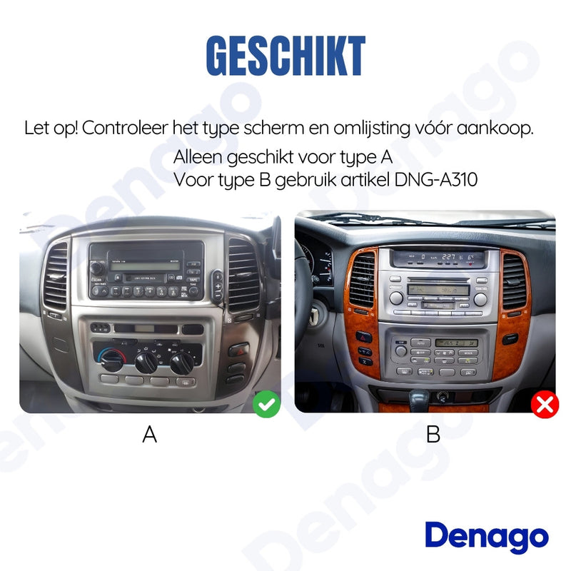 Toyota Land Cruiser LC100 CarPlay autoradio | 2005 t/m 2007 | Denago DNG-A338 | 9 inch | Android 13 | Draadloos CarPlay & Android Auto-6