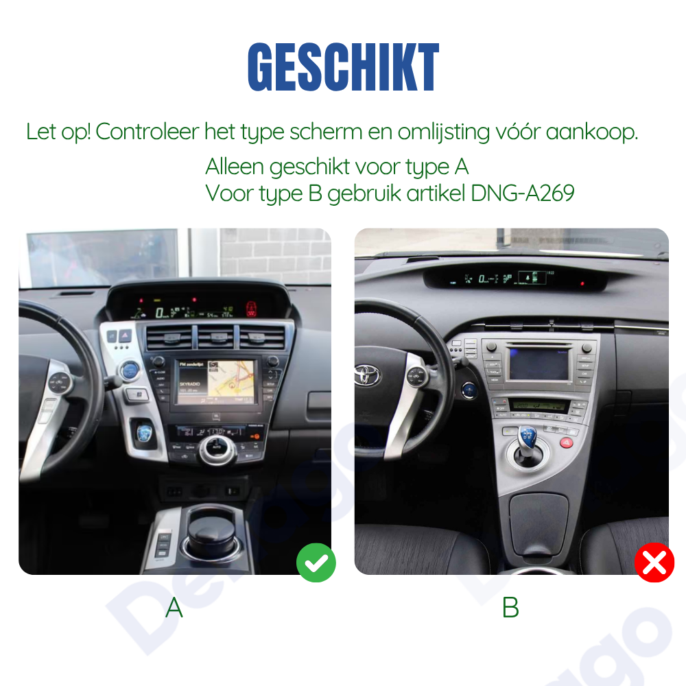 Toyota Prius Plus CarPlay autoradio | 2009 t/m 2015 | Denago DNG-A365 | 9 inch | Android 13 | Draadloos CarPlay & Android Auto-5