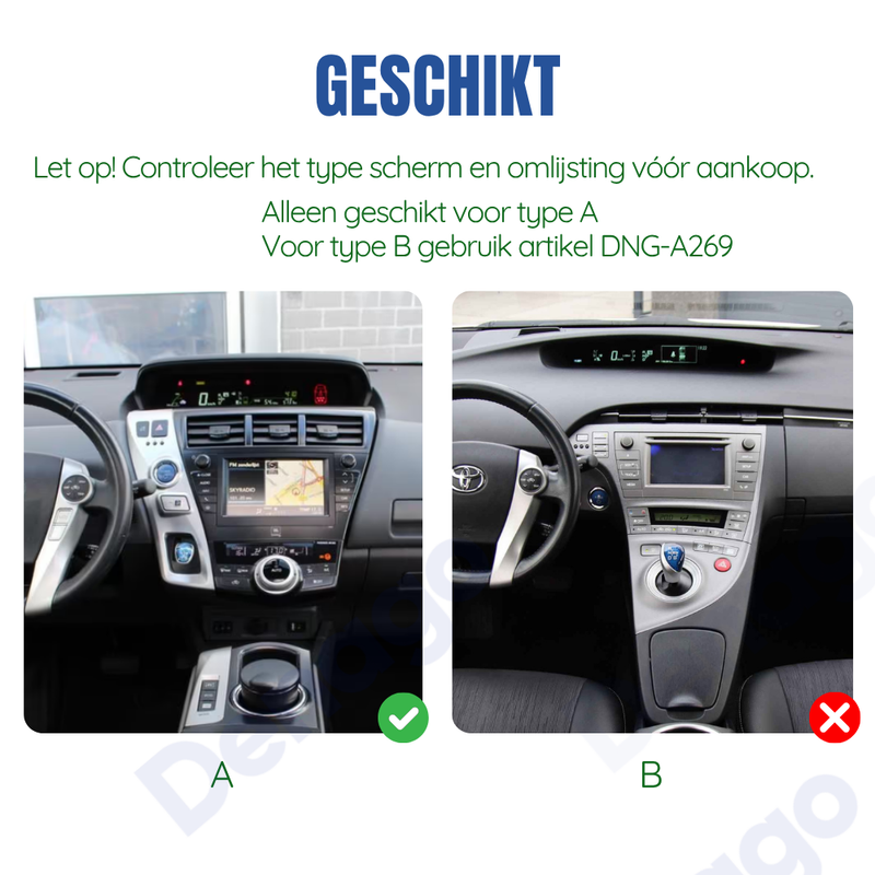 Toyota Prius Plus CarPlay autoradio | 2009 t/m 2015 | Denago DNG-A365 | 9 inch | Android 13 | Draadloos CarPlay & Android Auto-5