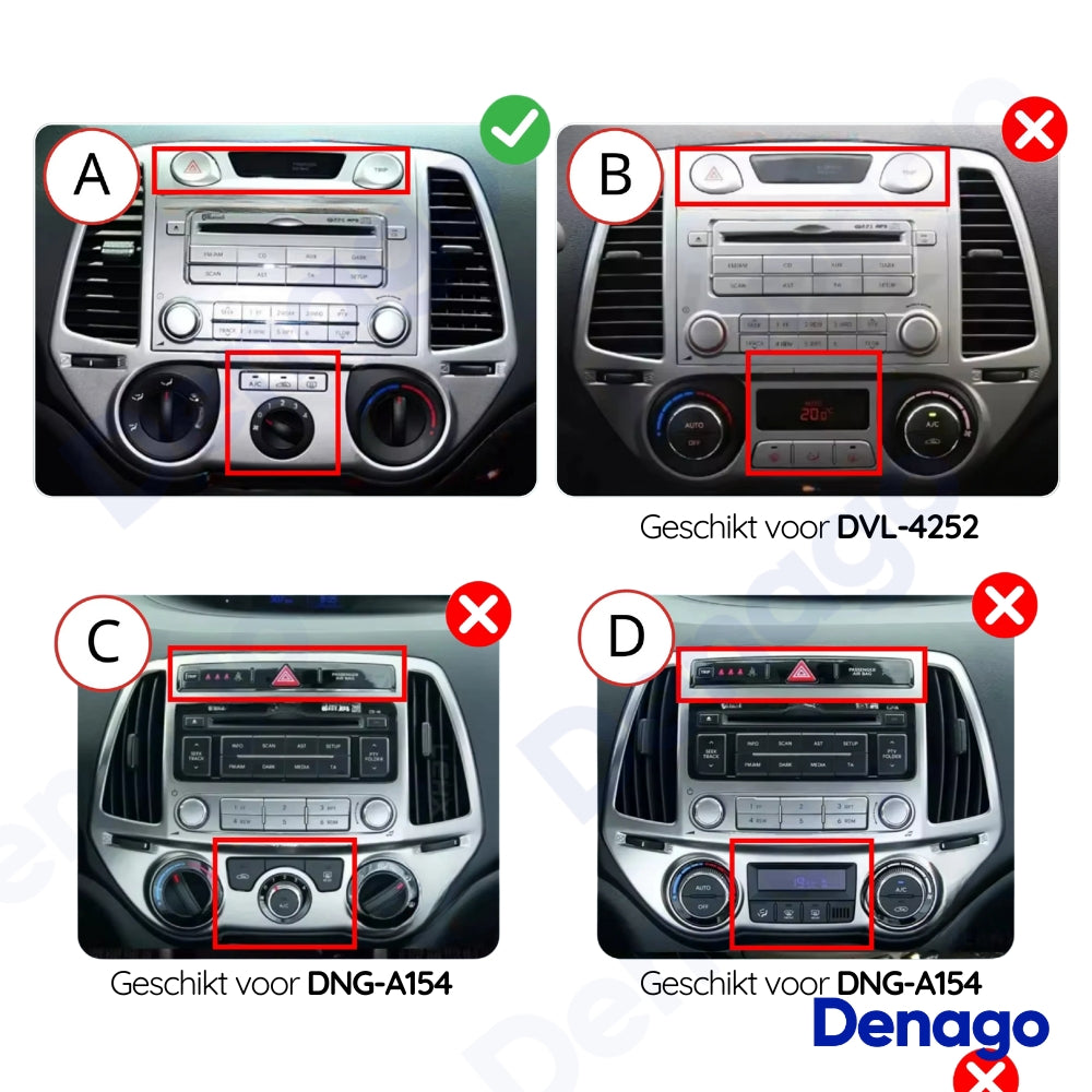 Hyundai i20 CarPlay autoradio | 2008 t/m 2014 | Denago DNG-A83 | 9 inch | Android 13 | Draadloos CarPlay & Android Auto-4