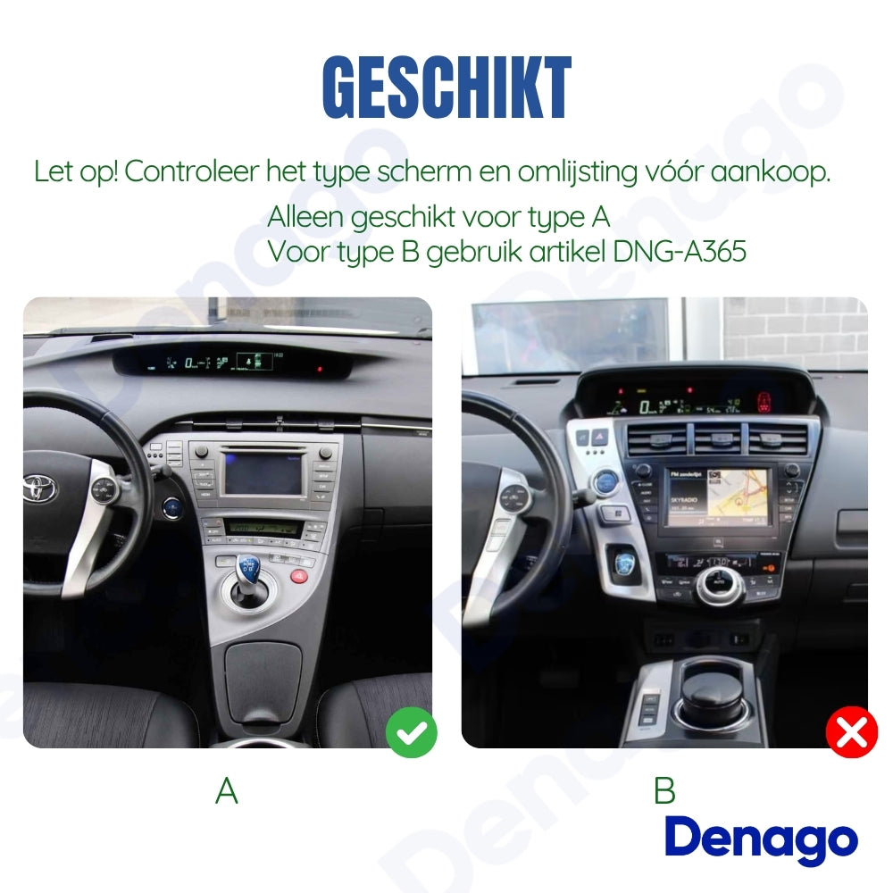 Toyota Prius CarPlay autoradio | 2009 t/m 2015 | Denago DNG-A269 | 9 inch | Android 13 | Draadloos CarPlay & Android Auto