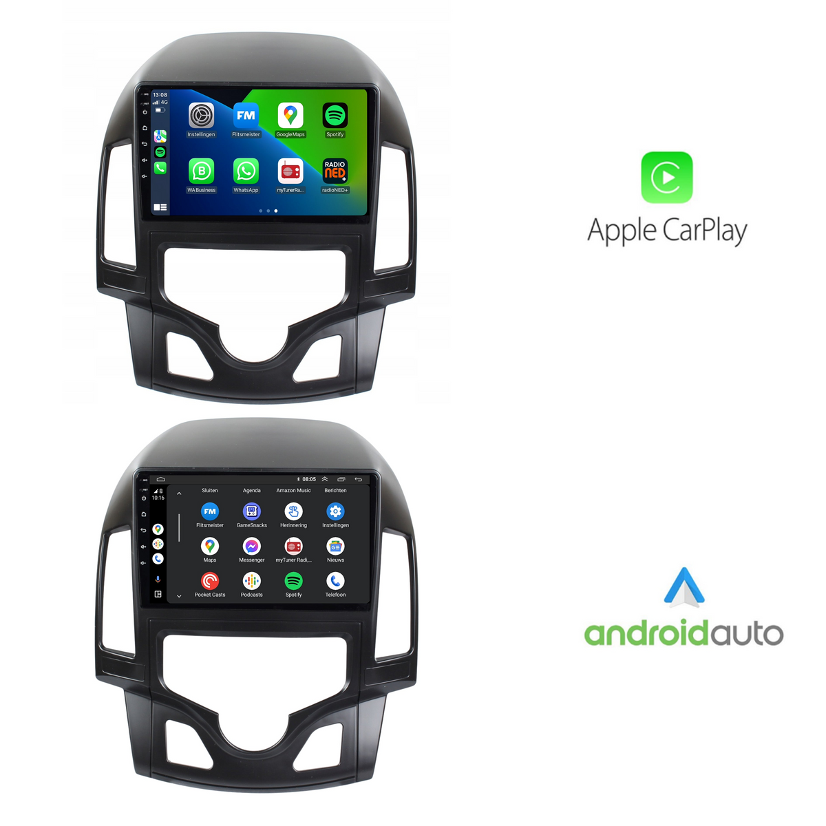 Hyundai i30 | Android 13 | Autoradio | 2007 t/m 2012 | Carplay & Android Auto | Automatische Airco-2
