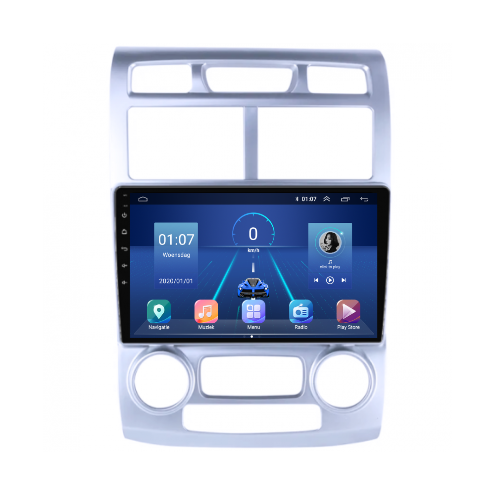 Kia Sportage CarPlay Autoradio | 2004 t/m 2010 | Zilver-6