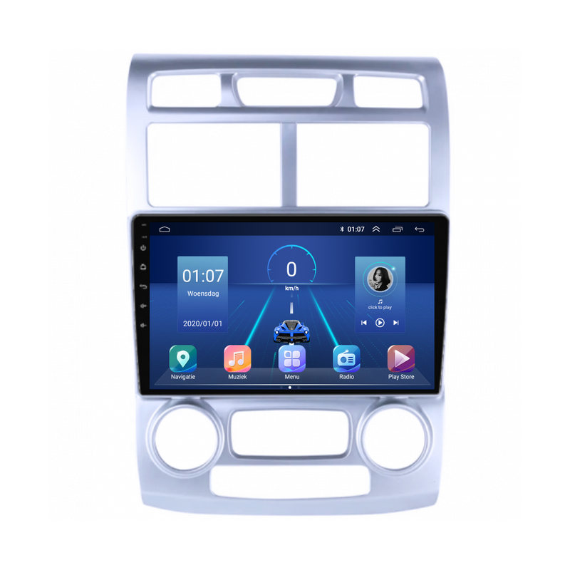 Kia Sportage CarPlay Autoradio | 2004 t/m 2010 | Zilver-6