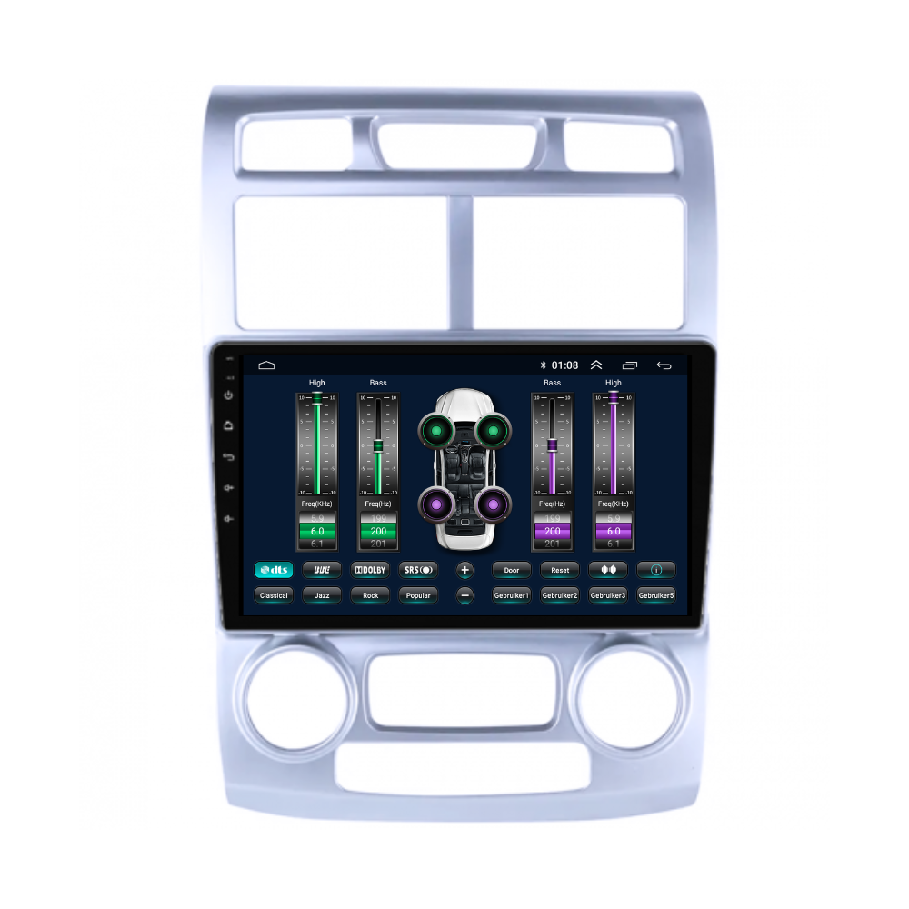 Kia Sportage CarPlay Autoradio | 2004 t/m 2010 | Zilver-8