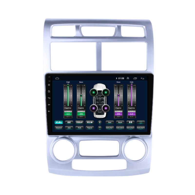 Kia Sportage CarPlay Autoradio | 2004 t/m 2010 | Zilver-8