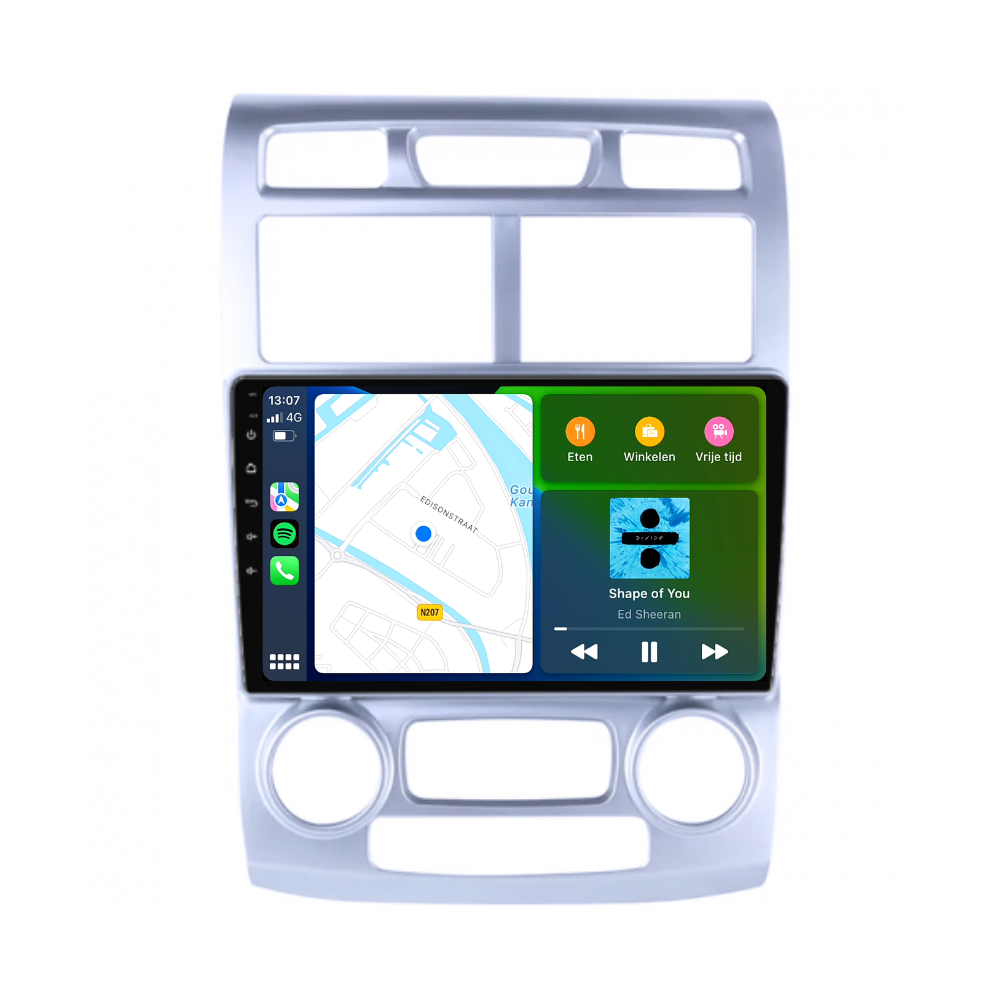 Kia Sportage CarPlay Autoradio | 2004 t/m 2010 | Zilver-9
