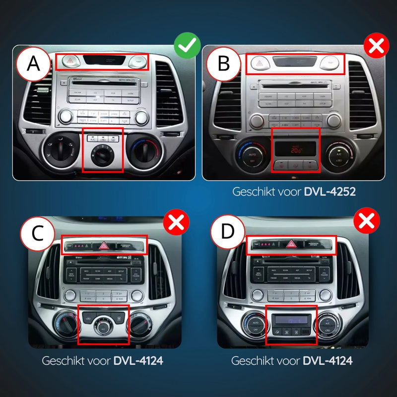 Hyundai I20 | 2008 t/m 2014 | Android 13 | Draadloos Apple Carplay & Android auto-4