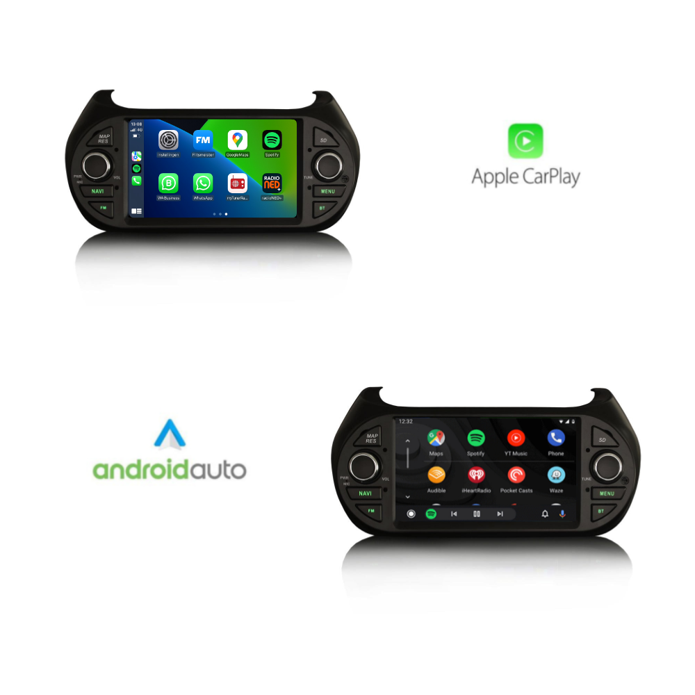 Fiat Fiorino | CarPlay & Android Auto | autoradio | 2003 t/m 2020 | Android 13 | 2+32GB-3