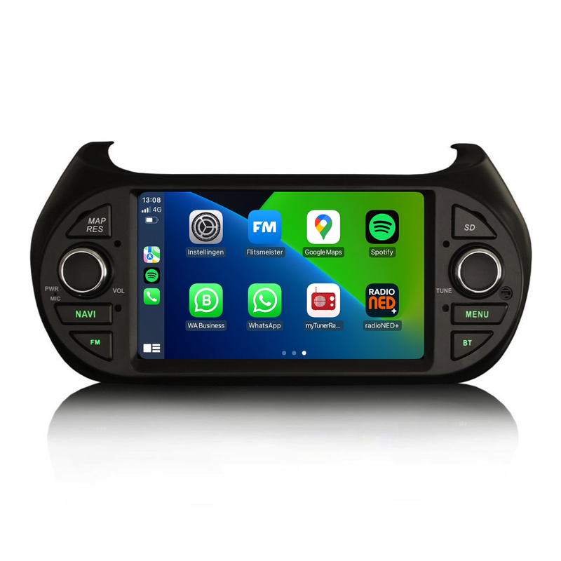 Fiat Fiorino | CarPlay & Android Auto | autoradio | 2003 t/m 2020 | Android 13 | 2+32GB-1