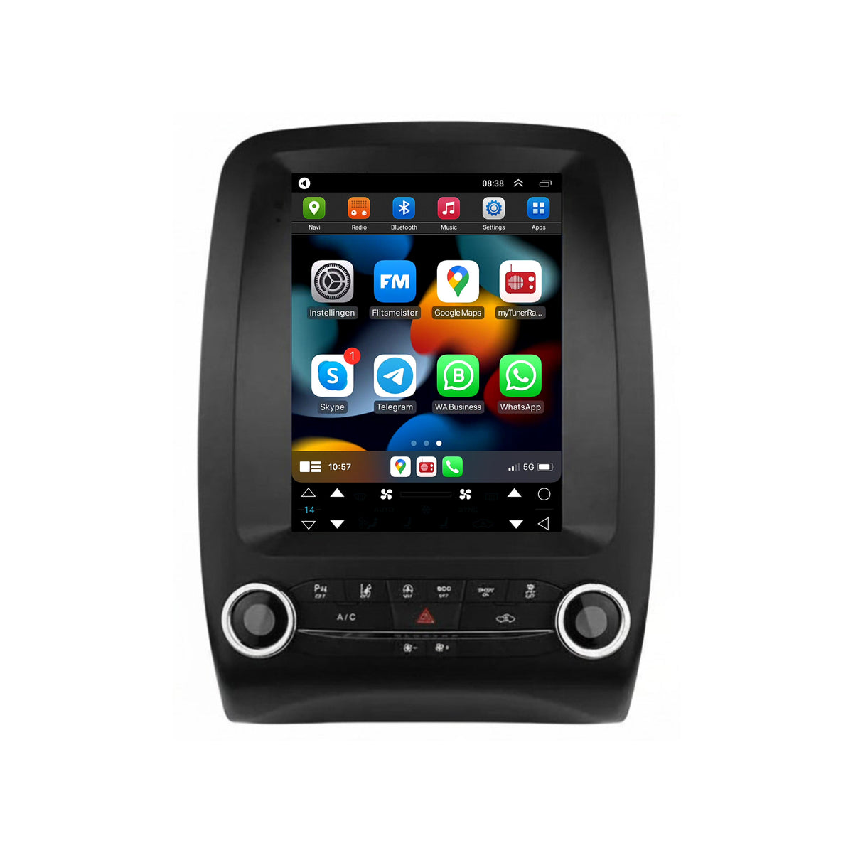 Dodge Durango CarPlay & Android Auto Autoradio | 2014 bis 2020 | Android 13 | Davilon