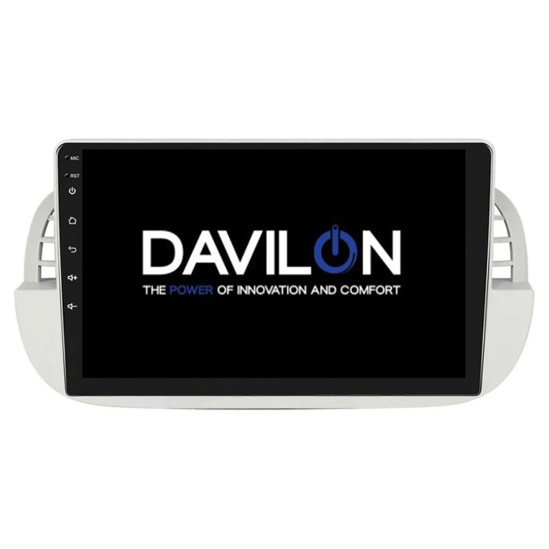 Autoradio CarPlay & Android Auto pour Fiat 500 | 2007 à 2015 | Android 13 | Davilon | Blanc-8
