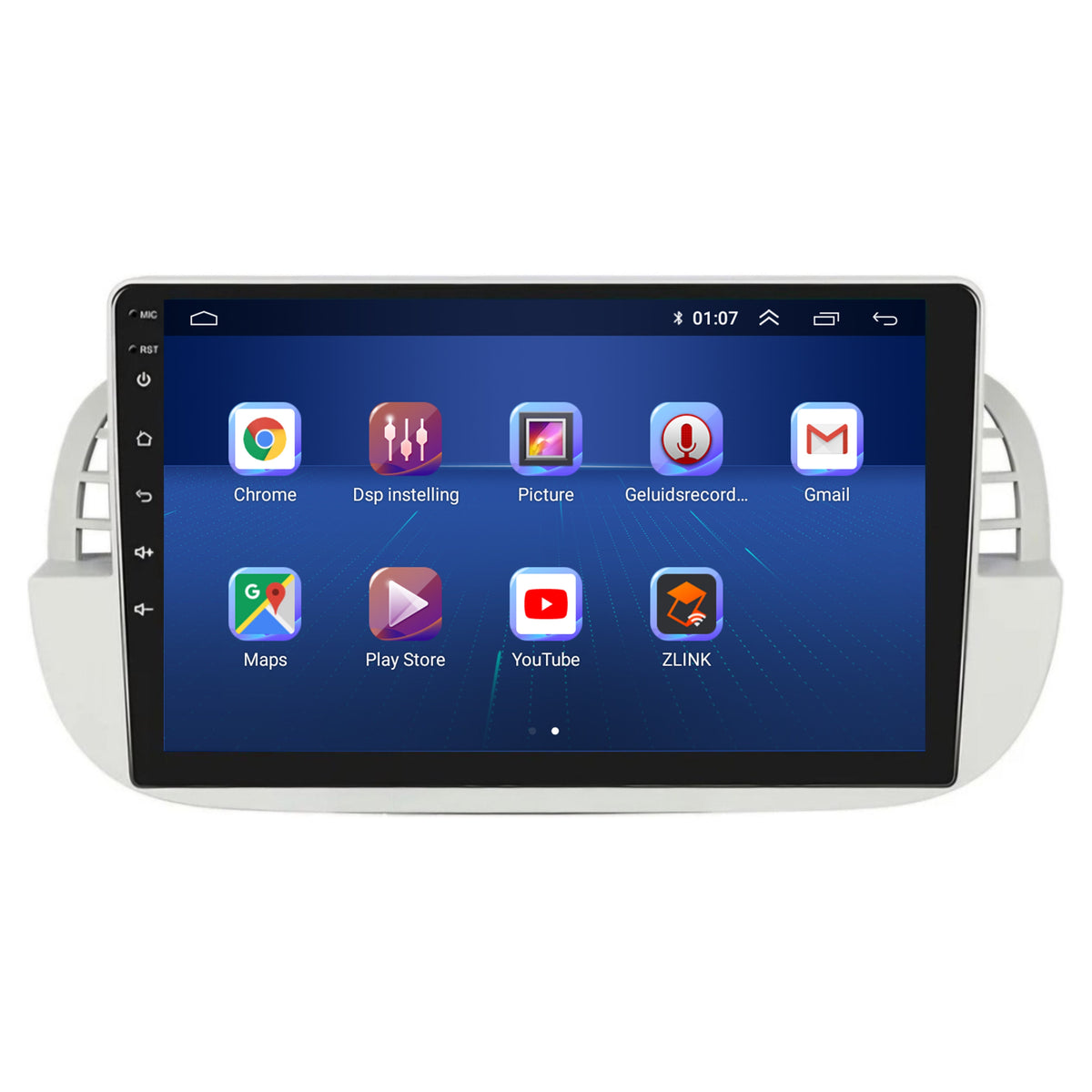 Fiat 500 | Android 13 | Autoradio | 2007 t/m 2015 | CarPlay & Android Auto | Wit-5