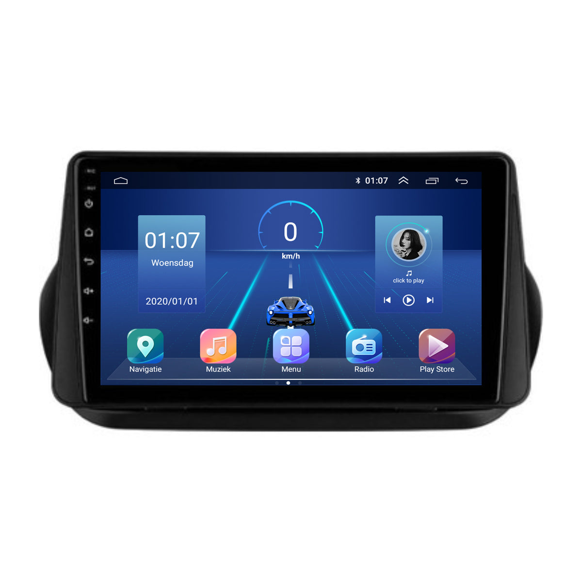 Fiat Qubo CarPlay & Android Auto autoradio | 2008 t/m 2020 | Android 15 | Davilon-7