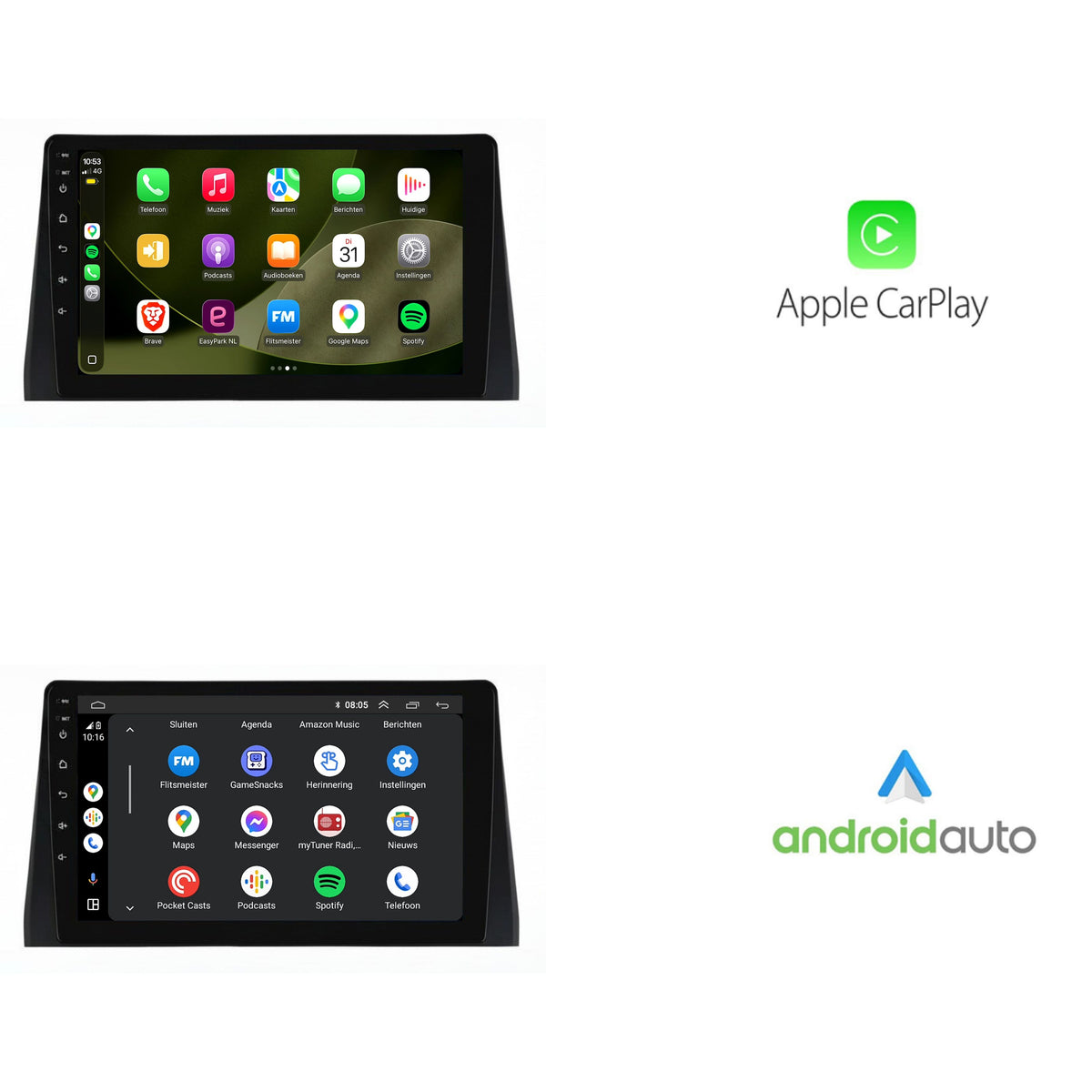 Fiat Doblo CarPlay & Android Auto Autoradio | 2021 bis 2024 | Android 13 | Davilon