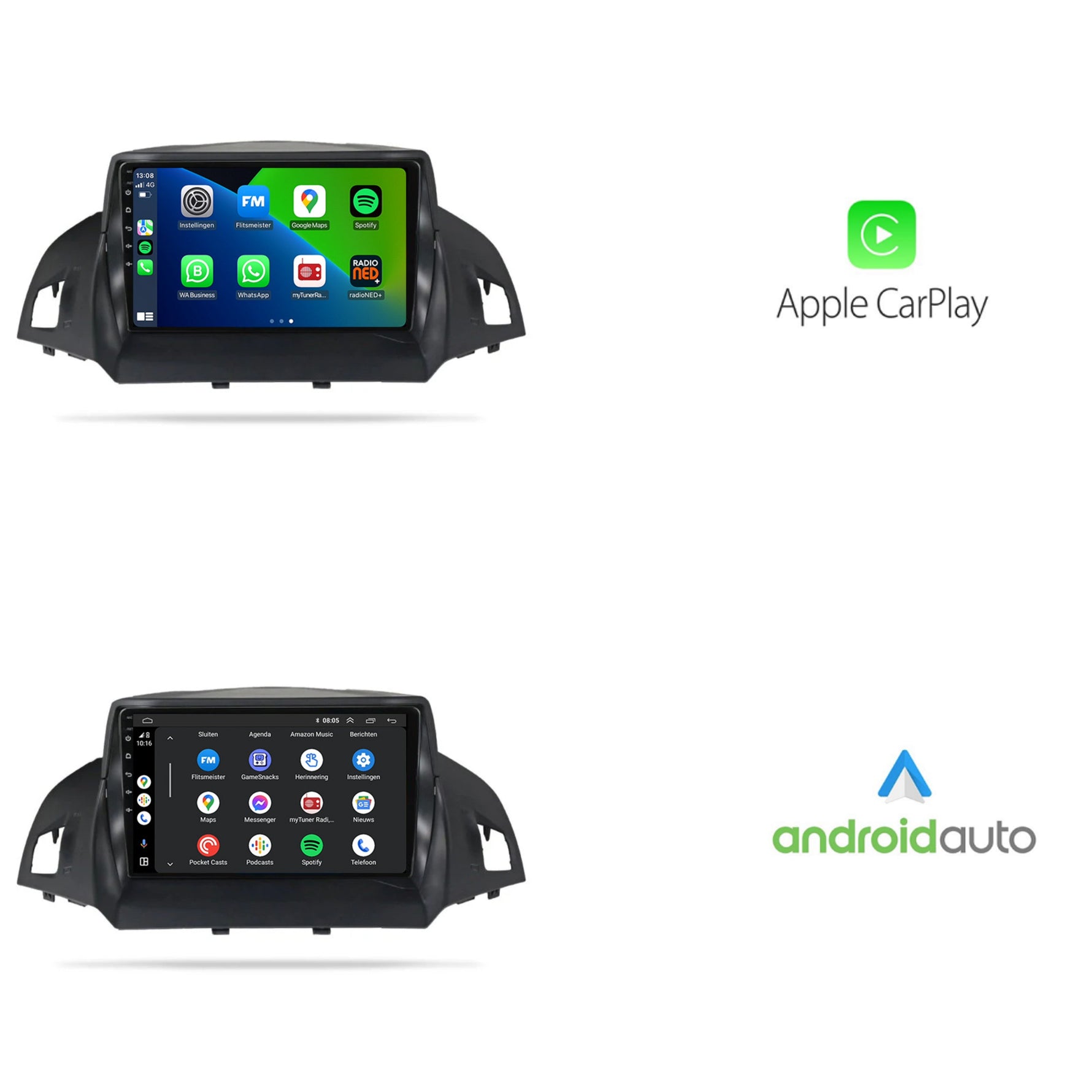 Davilon Ford Kuga | C-Max | Android 13 | Autoradio | 2011 t/m 2017 | CarPlay & Android Auto