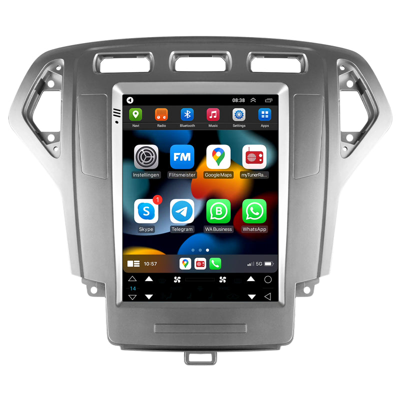 Ford Mondeo CarPlay & Android Auto autoradio | 2007 t/m 2014 | Android 15 | Davilon | Groot scherm-1