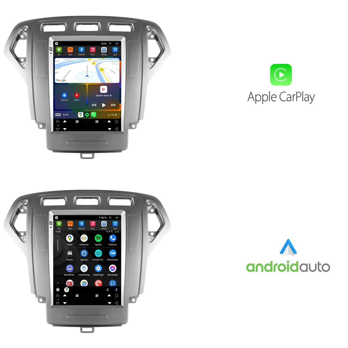 Ford Mondeo CarPlay & Android Auto autoradio | 2007 t/m 2014 | Android 15 | Davilon | Groot scherm-2