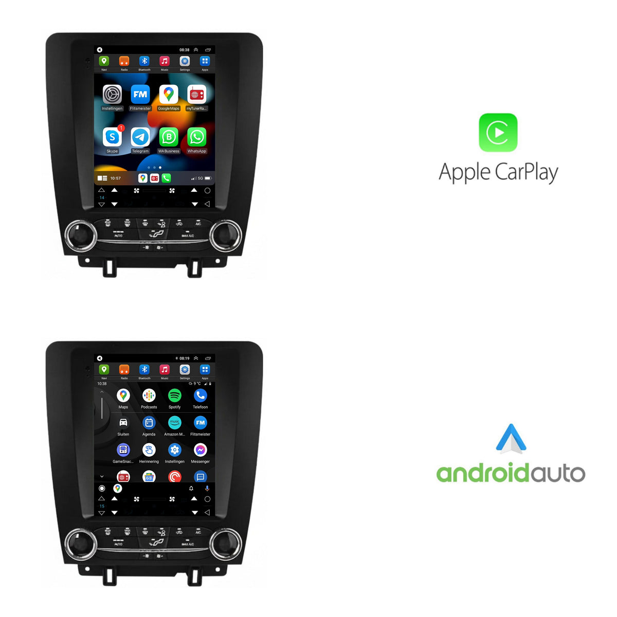 Ford Mustang CarPlay & Android Auto autoradio | 2010 t/m 2013 | Android 15 | Davilon-2