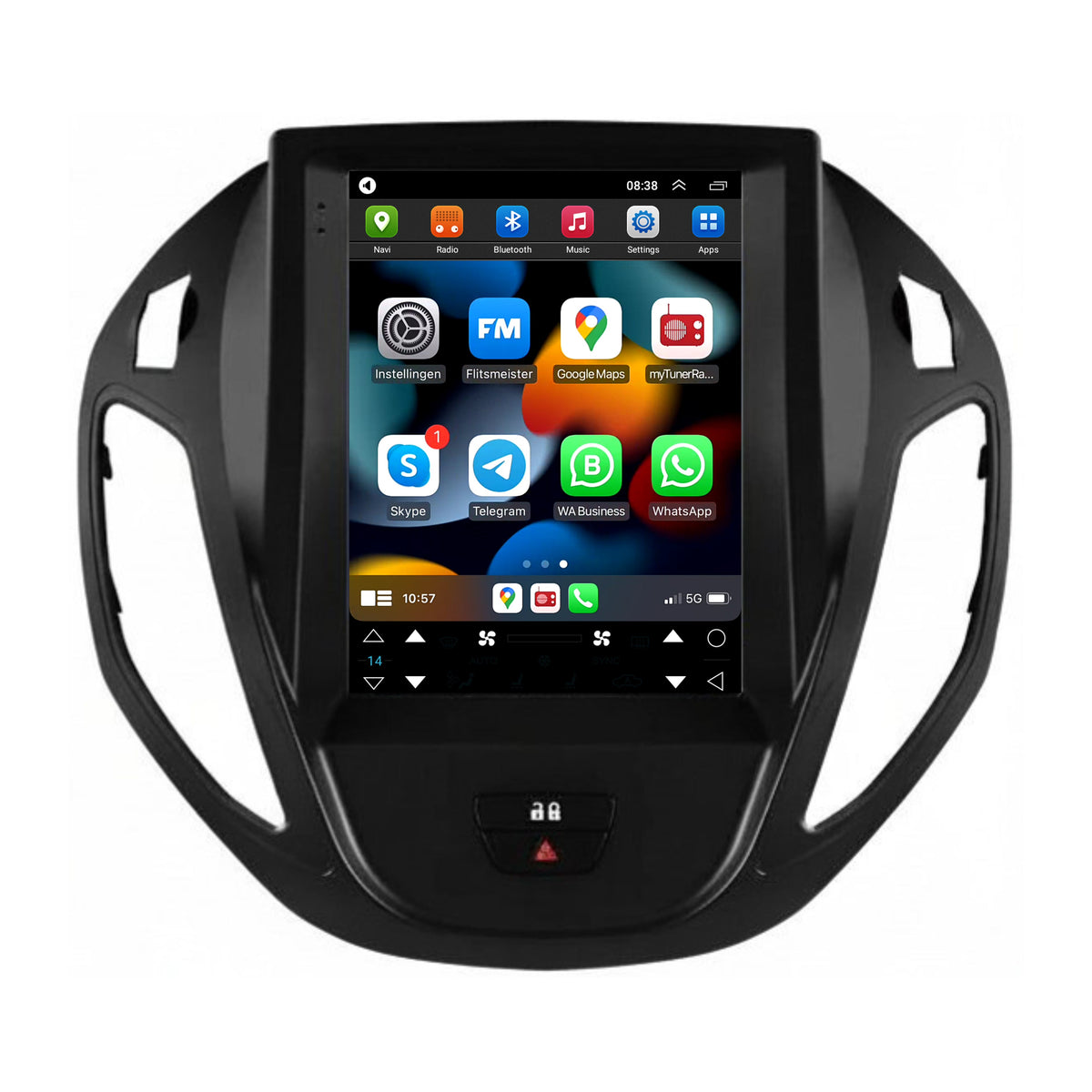 Ford Tourneo Courier CarPlay & Android Auto autoradio | 2012 t/m 2023 | Android 15 | Davilon-1