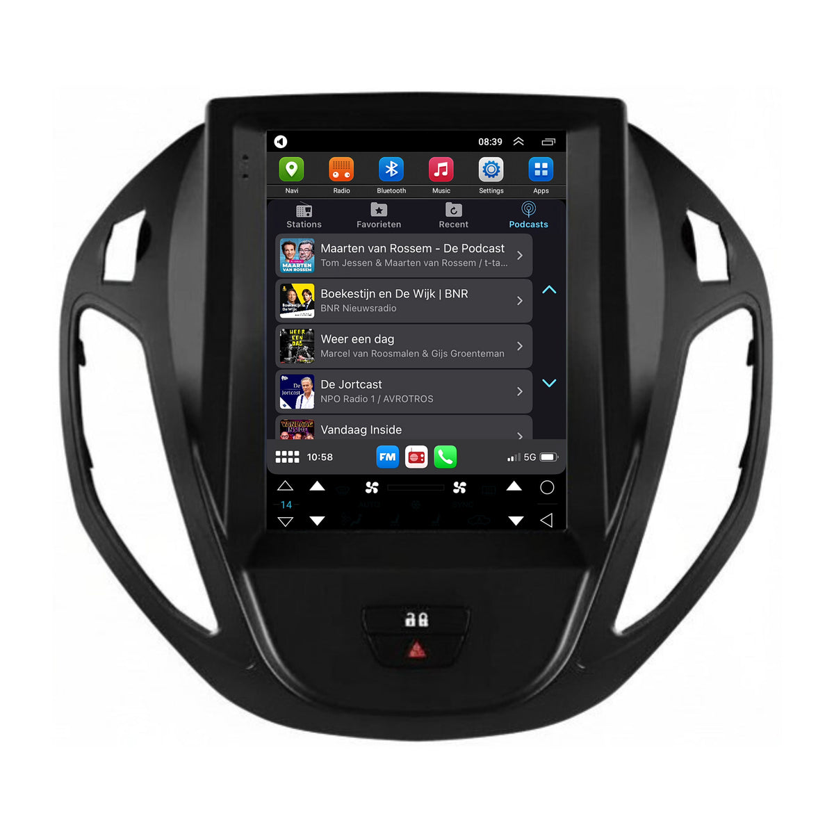Ford Tourneo Courier CarPlay & Android Auto autoradio | 2012 t/m 2023 | Android 15 | Davilon-5