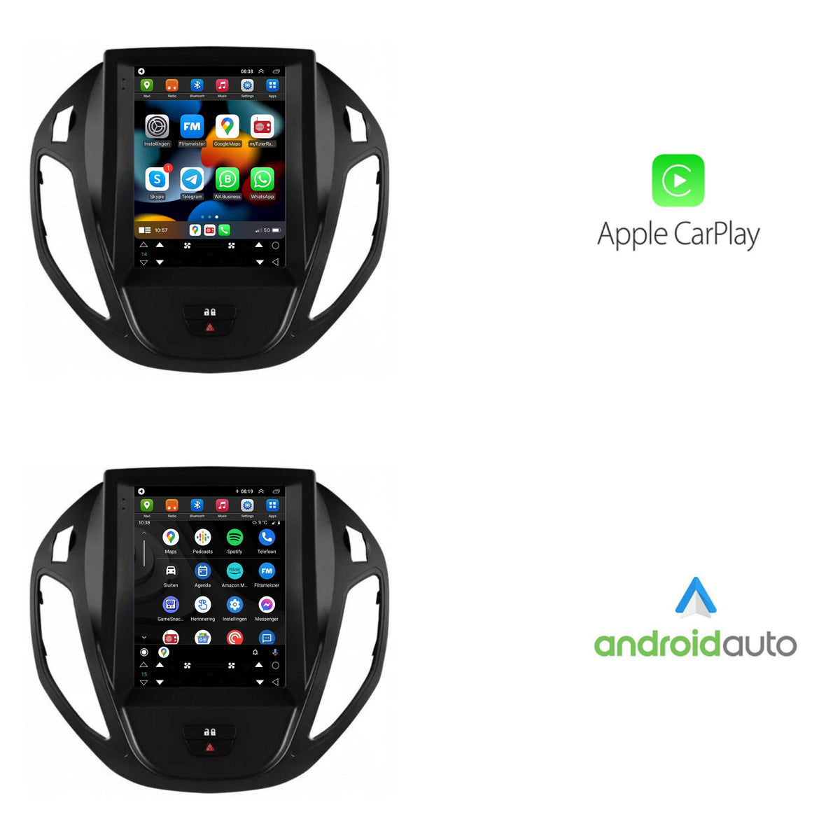 Ford Tourneo Courier CarPlay & Android Auto autoradio | 2012 t/m 2023 | Android 15 | Davilon-2