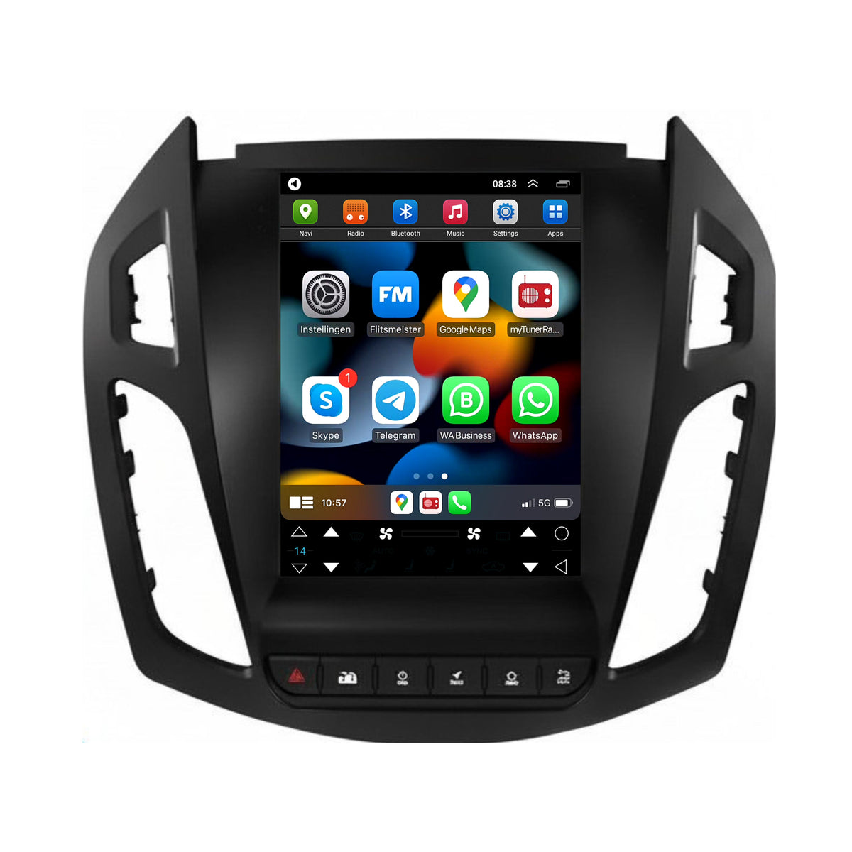 Ford Tourneo Connect CarPlay & Android Auto autoradio | 2013 t/m 2018 | Android 15 | Davilon-1