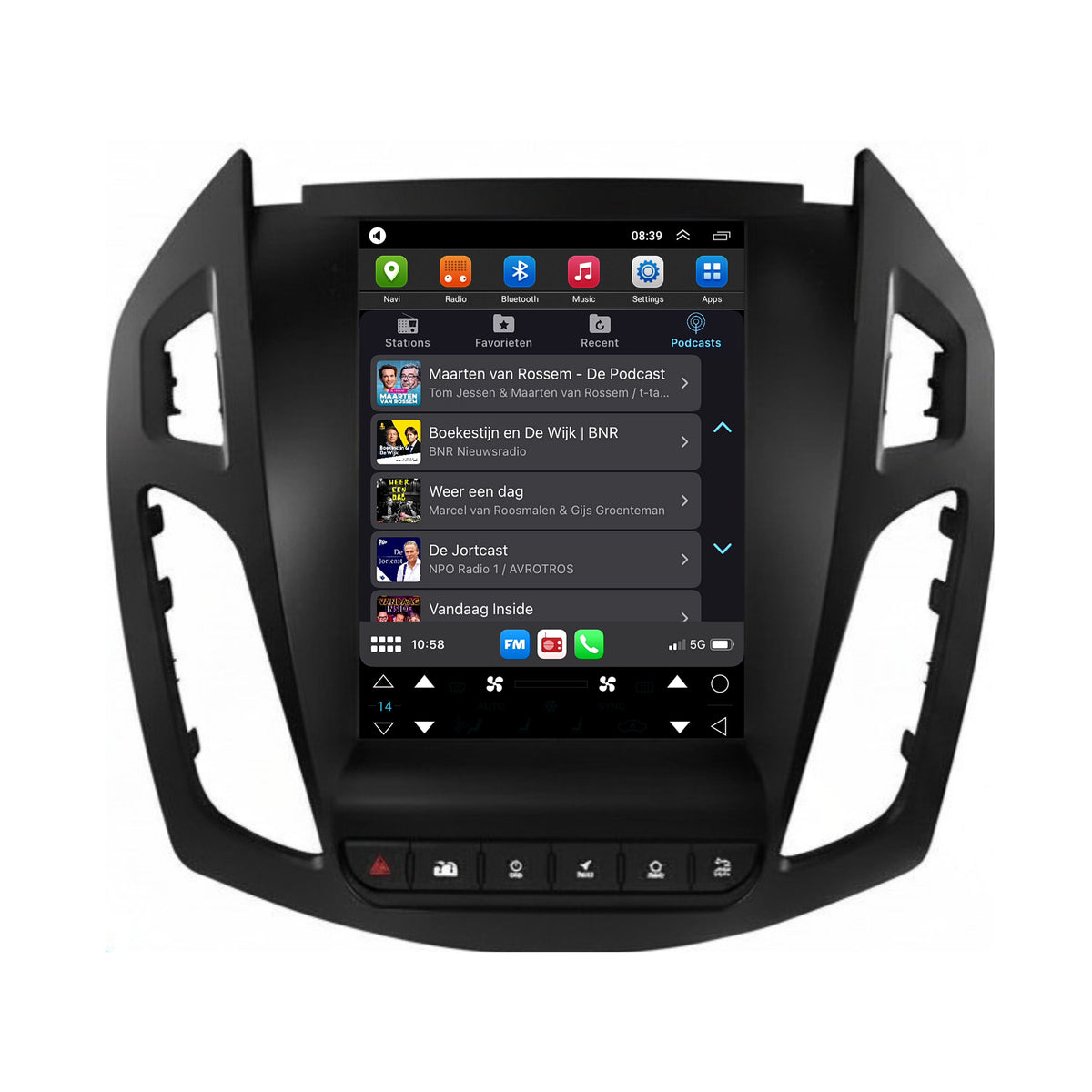 Ford Tourneo Connect CarPlay & Android Auto autoradio | 2013 t/m 2018 | Android 15 | Davilon-5