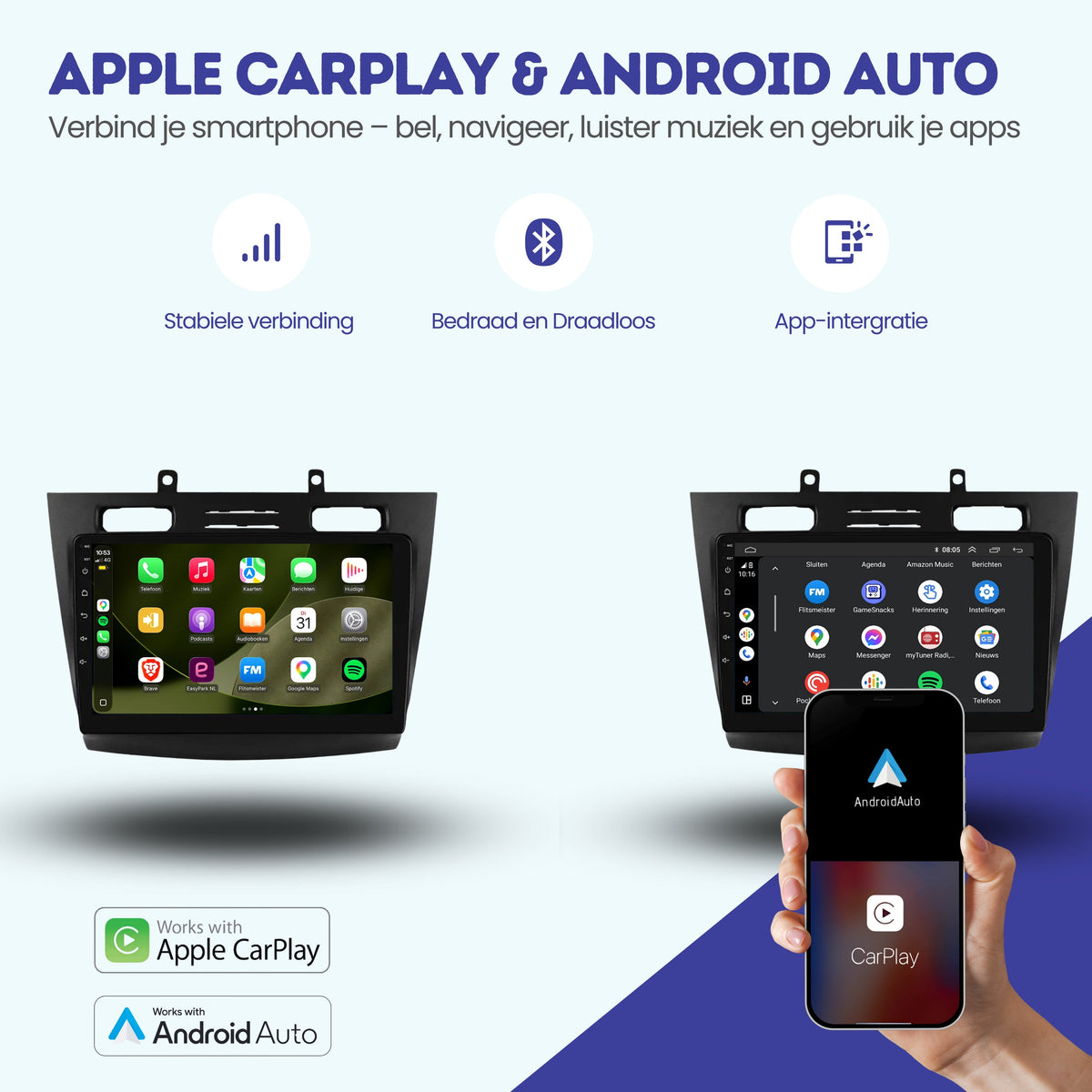 Ford Transit CarPlay & Android Auto car radio | 2006 to 2014 | Android 13 | Davilon | Includes new panel-2