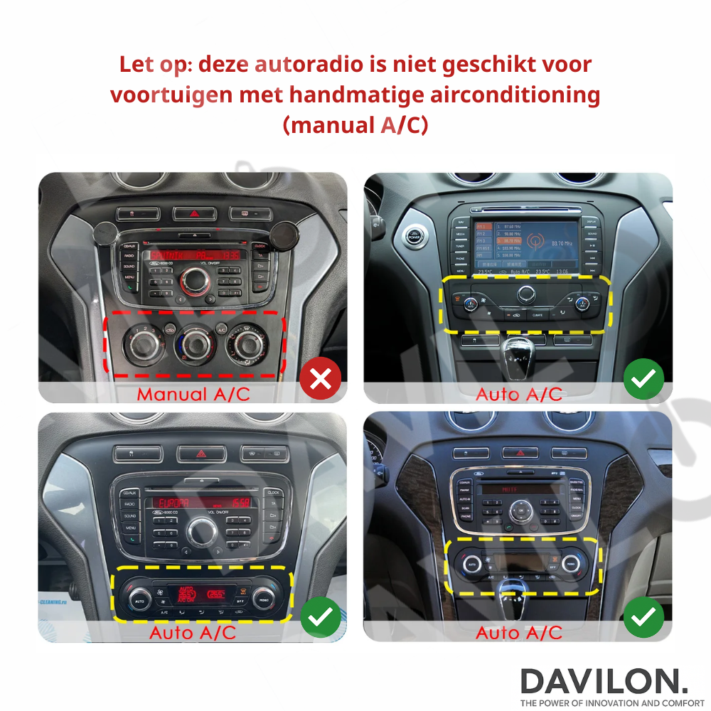 Ford Mondeo Mk4 CarPlay & Android Auto autoradio | 2007 t/m 2014 | Android 15 | Davilon-10