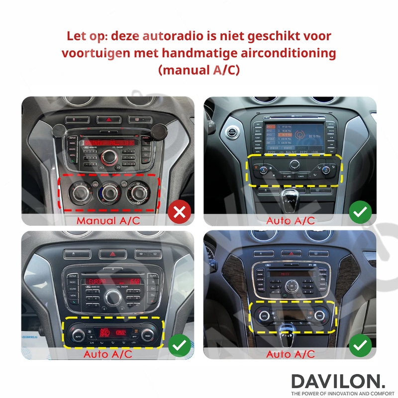 Ford Mondeo Mk4 CarPlay & Android Auto autoradio | 2007 t/m 2014 | Android 15 | Davilon-10