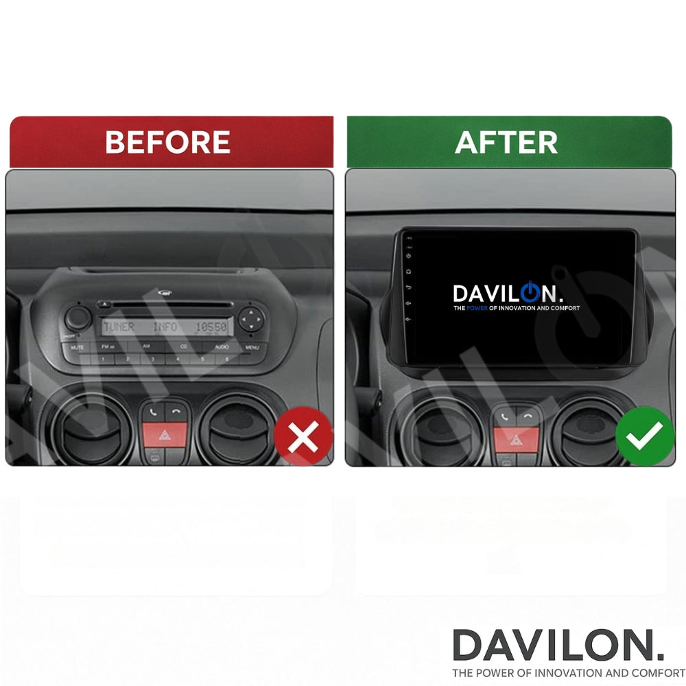 Fiat Qubo CarPlay & Android Auto autoradio | 2008 t/m 2020 | Android 15 | Davilon-5
