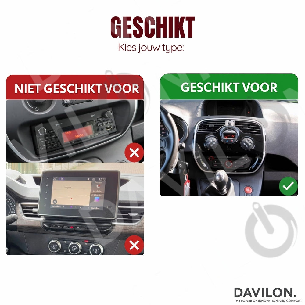 Radio samochodowe z CarPlay i Android Auto do Renault Kangoo | 2015–2018 | Android 13 | Davilon-6