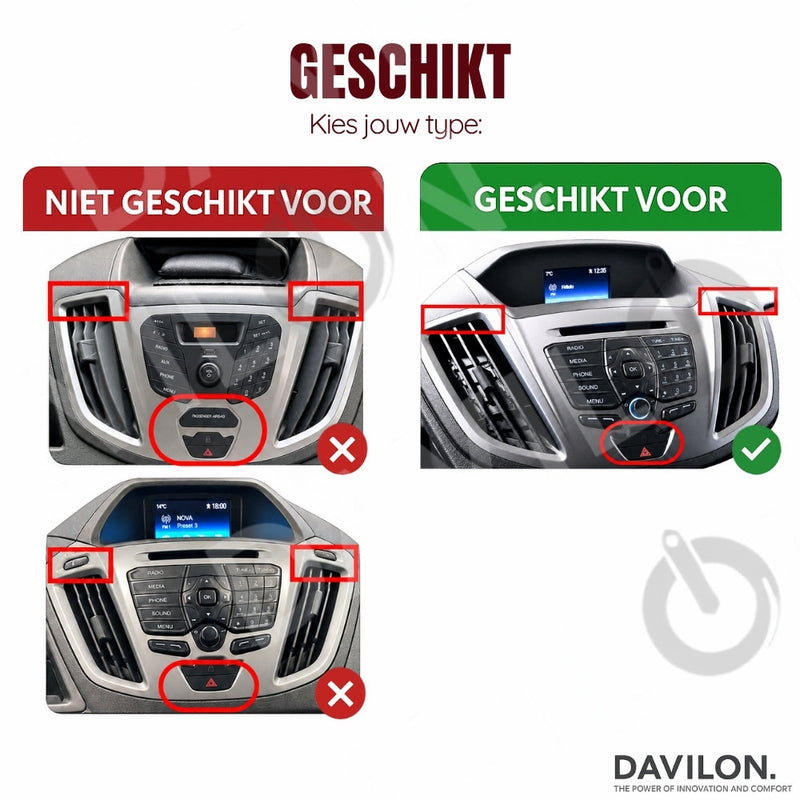 Autoradio CarPlay & Android Auto pour Ford Transit | 2014 à 2021 | Android 13 | Davilon-6