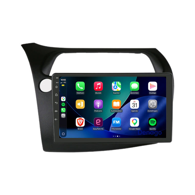 Honda Civic CarPlay autoradio | 2005 t/m 2011 | Denago DNG-A448 | 9 inch | Android 13 | Draadloos CarPlay & Android Auto-1