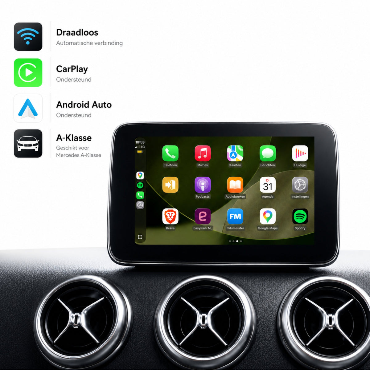 Mercedes A-Klasse | 2012 t/m 2015 | CarPlay & Android Auto Box | NTG 4.5-1