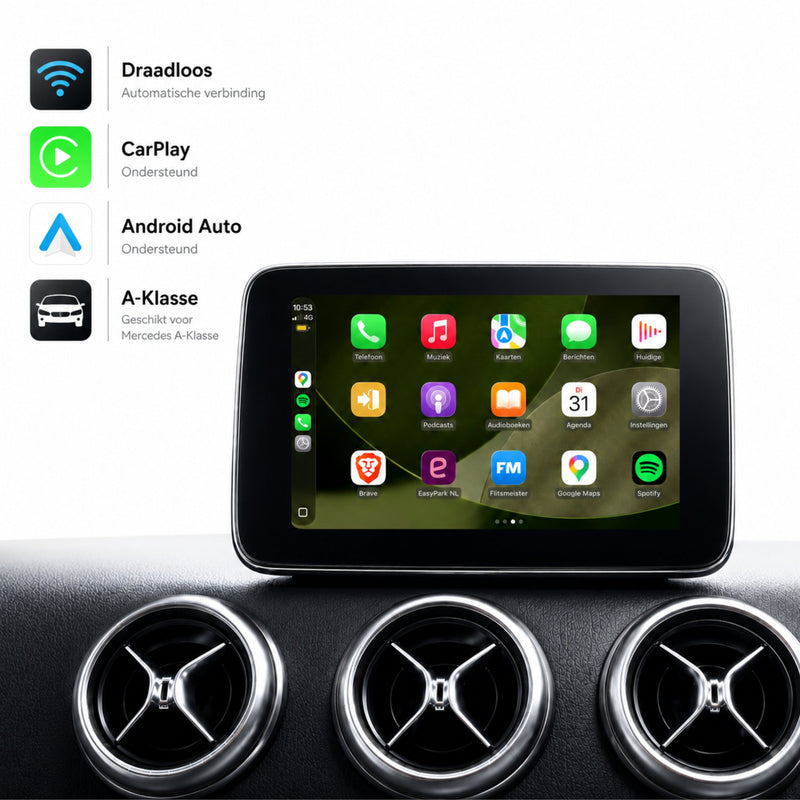 Mercedes A-Klasse | 2012 t/m 2015 | CarPlay & Android Auto Box | NTG 4.5-1