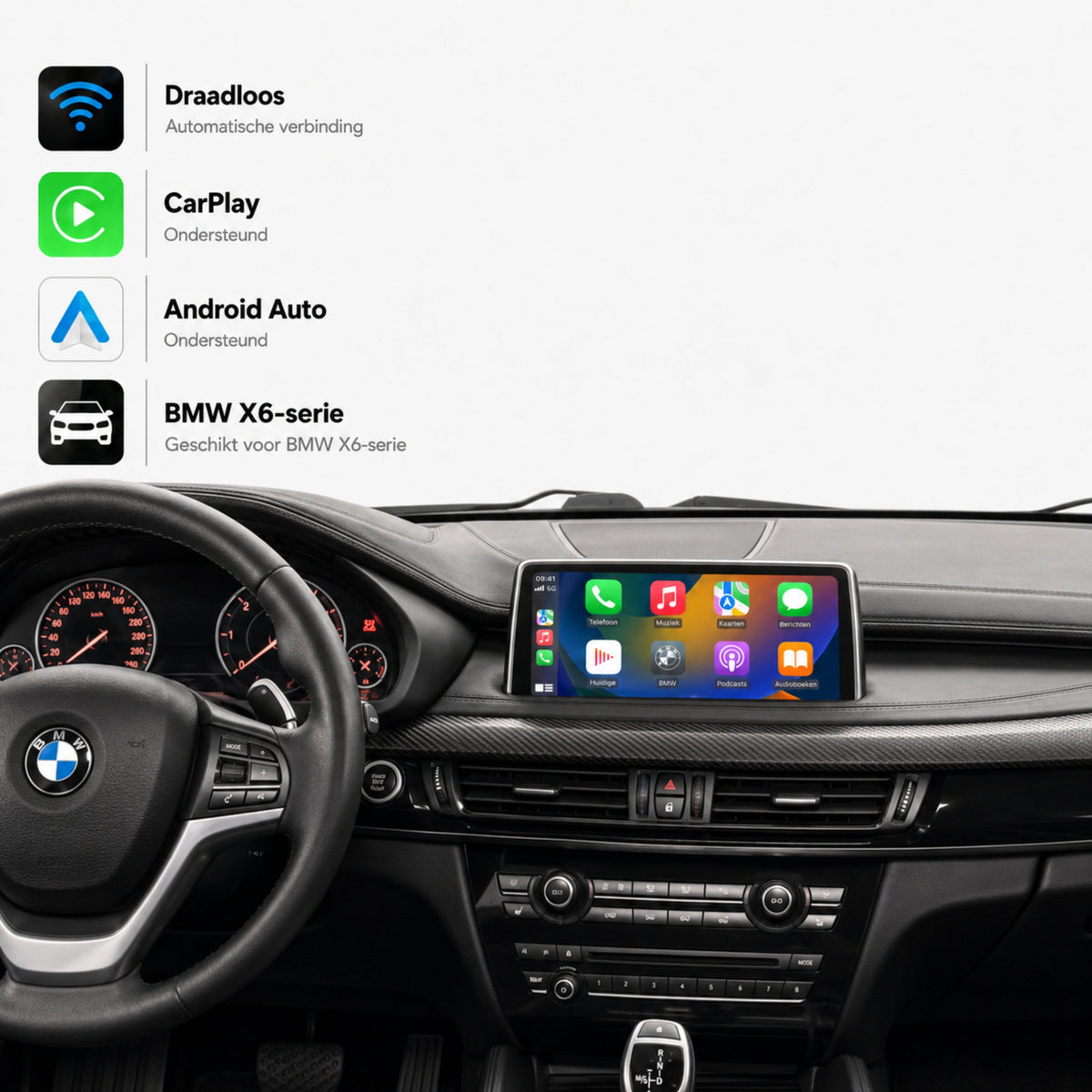 BMW X6 F16 | 2013 t/m 2017 | CarPlay & Android Auto Box | NBT-1