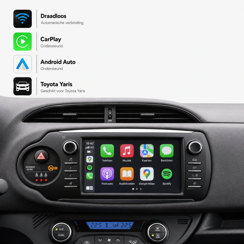 Toyota Yaris | 2017 t/m 2020 | CarPlay & Android Auto Box | Touch 2 | Fujitsu-1
